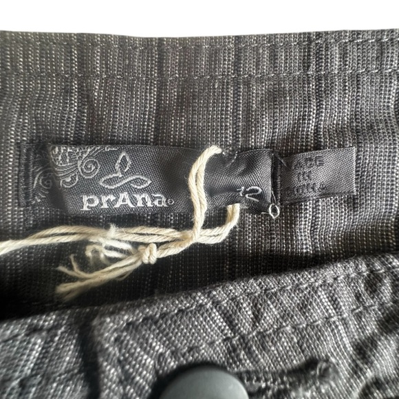 NWT Prana Gray Wide Leg Striped Women's Steph Pants With Pockets & Drawstring - Picture 11 of 13